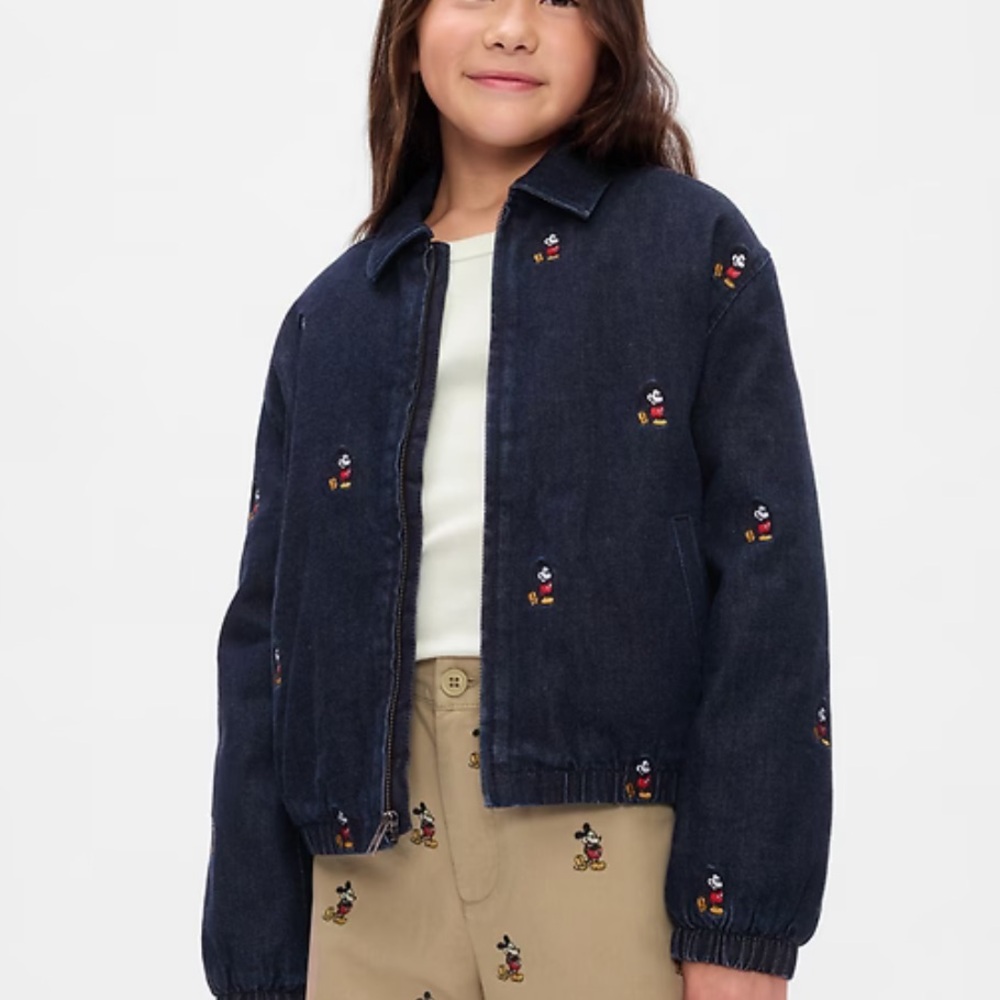 ISO Gap × Disney Embroidered Denim Bomber Jacket